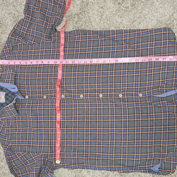 Enzone long sleeve button-down plaid cotton flannel shirt - large - Picture 4 of 4